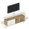 Bluewud Skiddo Engineered Wood Tvcabinet In European Oak & White Finish