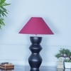 Lgnatio Metal Table Lamp With Maroon Cotton Shade