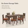 Atlas Crest Solid Wood 6 Seater Dining Table with Atlas Dining chairs Set