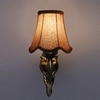 Devansh Gold Antique Wall Mounted Lamp With Beige Jute Shade