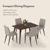Lawson 4 Seater Dining Table (Finish : walnut) with set of 4 Persica Dining chairs