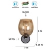 Devansh Metal Electric Wall Light in gold Colour with Lavender Shade Count of 1 Light
