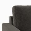 Apollo Compact High Back 3 Seater Fabric Sofa in Smoke Colour