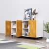 Hexa Red Multipurpose Storage Cabinet With 4 Drawer 3 Door in Giant Wood Colour
