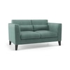 Lewis Sofa Set (Colour : Dusty Turquoise Velvet, Cushion : Soft, Seater : 2+1+1)