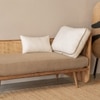 Andaman Neil Solid Wood Day Bed in Light Brown Colour