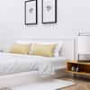 Hexa Engineered Wood Modern Queen Bed With Headboard Without Storage In Frosty White