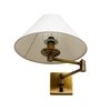 Vienna Brass Wall Light With White Cotton Shade