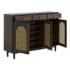 Flow Sheesham Wood  Shoerack  In Provincial Teak Finish