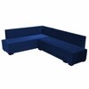 Melo 3 Seater Left Sectional Velvet Sofa Cum Bed in Navy Blue colour