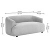 Morgen Boucle Fabric 2 Seater Sofa In Grey