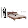 Owen Solid Wood King Size Non Storage Bed In Urban Teak Finish