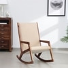 Rehan Solid Wood Rocking Chair in Beige Colour