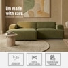 Sophisticated Wood Right Aligned 2-Seater With Upholstery Non Storage Sofas In Green Colour