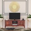 David Solid Wood TV Unit in Honey Finish