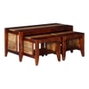 Amarella Rectangular Solid Wood Coffee Table In Dual Tone Finish