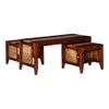 Amarella Rectangular Solid Wood Coffee Table In Dual Tone Finish