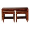 Amarella Rectangular Solid Wood Coffee Table In Dual Tone Finish