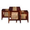 Amarella Rectangular Solid Wood Coffee Table In Dual Tone Finish