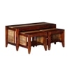 Amarella Rectangular Solid Wood Coffee Table In Dual Tone Finish
