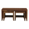 Dolce Rectangular Solid Wood Coffee Table In Teak Finish