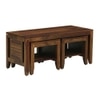 Dolce Rectangular Solid Wood Coffee Table In Teak Finish