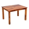 Emeril Solid Wood 4 Seater Dining Table in Warm Walnut Finish