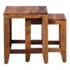 Aveline Solid Wood Side Table in Walnut Finish