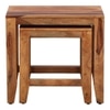 Aveline Solid Wood Side Table in Walnut Finish