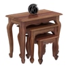 Cole Solid Wood Nest of Tables in Urban Teak Finish