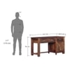 Alice Solid Wood Study Table in Teak Finish
