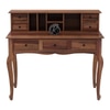 Charlotte Solid Wood Study Table in Urban Teak Finish