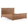 Tuscany Solid Wood King Size Non Storage Bed In Latin American Teak Finish