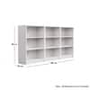Hexa Engineered Wood Bookshelf Multipurpose Storage Rack in Frosty White Colour