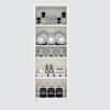 5 Open Shelves In Highland Pine Finish With Free Standing Tall Units.