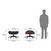 1956 Lounge Chair in Leatherette Black Colour