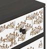Fleur Solid Wood Sideboard in White & Americain Walnut finish