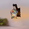 Devansh Solid Wood Electric Wall Light in Brown Colour with Multi Shade Count of 1 Light
