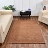 Multicolor Abstract Machine Made Polyester 3 X 5 Feet Carpet