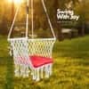 Swingzy Premium Large Trapezium Single Seater Swing Chair White