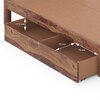 Kuba Solid Wood King Size Bed With Drawer Storage (Teak Finish)