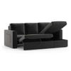 Kowloon Sectional 3 Seater Pull Out Sofa cum Bed In Pebble Grey Colour