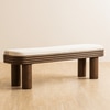 Buda Solid Wood Bench in Light Brown Colour