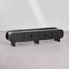 Soncy Solid Wood TV Unit with 4 Door In Black Finish