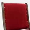 Lora Sheesham Wood Upholstered Folding Chair in Red Colour by Bohemiana