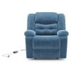 Theo Single Seater Motorized Recliner in Baltic Blue Premium Chenille Fabric