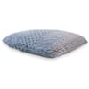 Kennedy Blue Grey Cotton Knitted Decorative Cushion Cover 16 x 16 Inches