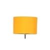 Troy Yellow Fabric Floor Lamp with Black Iron Base