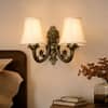 Devansh Metal Electric Wall Light in Gold Colour with Black Shade Count of 2 Lights
