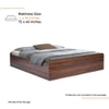 Mavora Double Bed With Storage In Columbian Walnut Finish